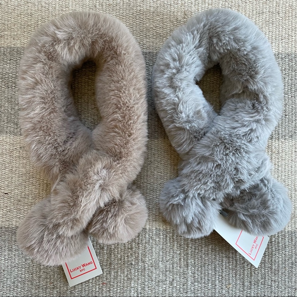 Faux fur short scarf - kids - NWT